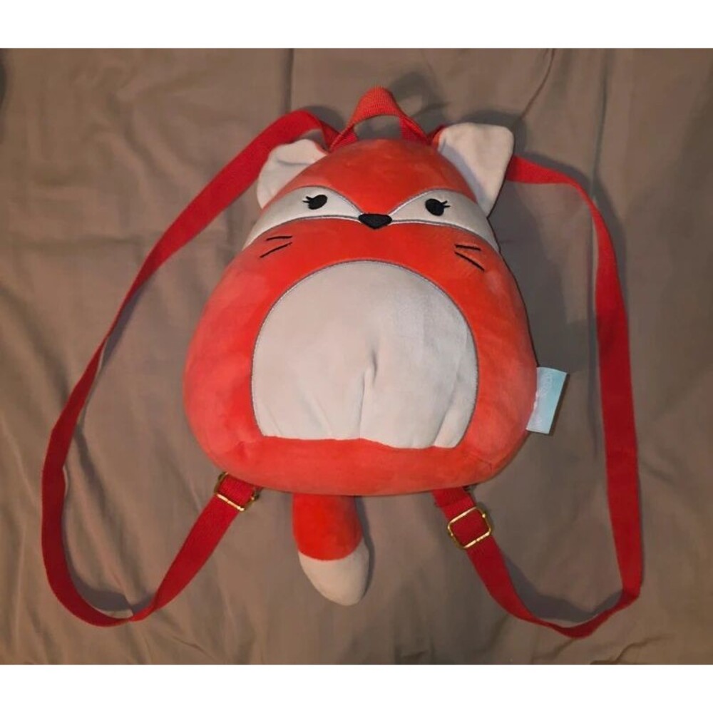 Squishmallows Fifi the Fox Plush Mini Backpack 11โ Red White 2022 Kellytoy